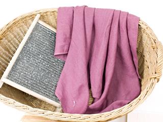 Lněný ručník - purpurový 75 x 145 cm