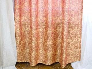Lněný závěs zlato-červený Amarylis - 150 cm