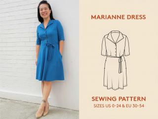 Šaty Marianne - dámský střih - vel. 30-54