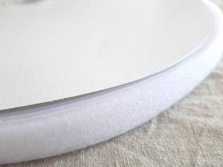 Suchý zip - smyčkový díl  - bílý - 20 mm