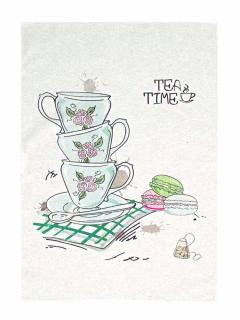 Tea Time - lněná utěrka