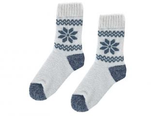Vlněné Thermo ponožky s vločkou Velikost 36 - 37