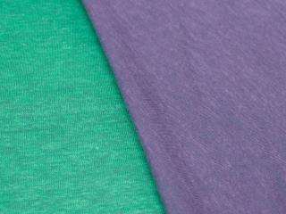 VZOREK - Lněný úplet dvouvrstvý zelená - fialová lila