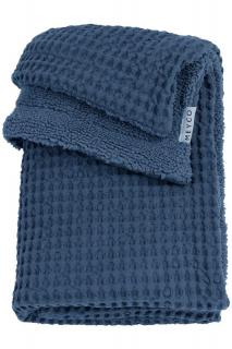 Deka Waffle Teddy fleece  - Indigo
