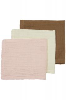 Mušelínová plena-žínka 3-balení - Offwhite/soft pink/toffee