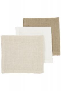 Mušelínová plena-žínka 3-balení - Offwhite/soft sand/taupe