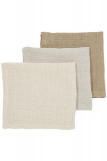 Mušelínová plena-žínka 3-balení - Soft sand/greige/taupe