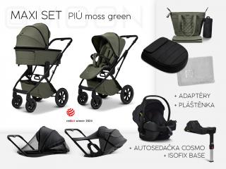 PIÚ Maxi set Black chrome - MOSS GREEN