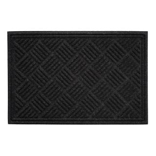 Antracitová textilní gumová čistící vstupní rohož FLOMA Parquet - 60 x 90 x 1,1 cm