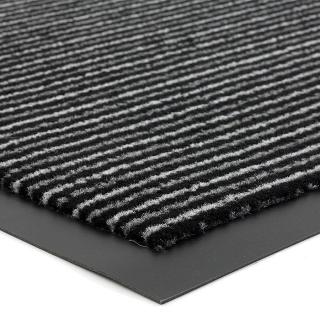 Antracitová vnitřní čistící vstupní rohož FLOMA Scala - délka 60 cm, šířka 80 cm a výška 0,5 cm