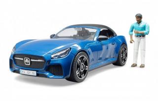 Bruder 03481 Roadster s řidičem modrý