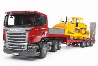 Bruder 03555 Nákladní auto SCANIA - návěs, buldozer