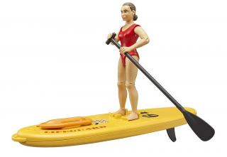 Bruder 62785 Bworld Záchranářka s paddleboardem