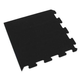 Černá gumová modulová puzzle dlažba (roh) FLOMA FitFlo SF1050 - 100 x 100 x 1 cm