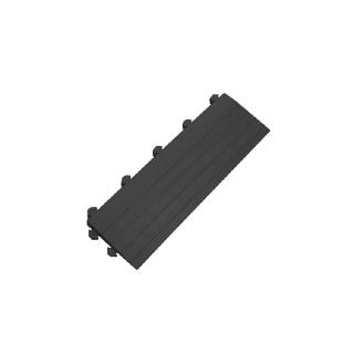 Černá gumová náběhová hrana  samec  pro rohože Premium Fatigue - 50 x 15 x 2,4 cm