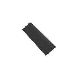 Černá gumová náběhová hrana  samice  pro rohože Premium Fatigue - 50 x 15 x 2,4 cm