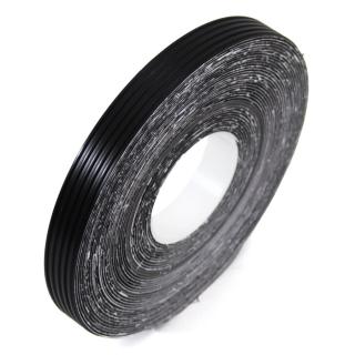 Černá gumová ochranná protiskluzová páska FLOMA Ribbed - 9,15 m x 2,5 cm a tloušťka 1,7 mm