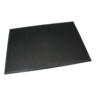 Černá gumová venkovní vstupní rohož s obvodovou hranou Octomat Mini - 120 x 180 x 1,2 cm