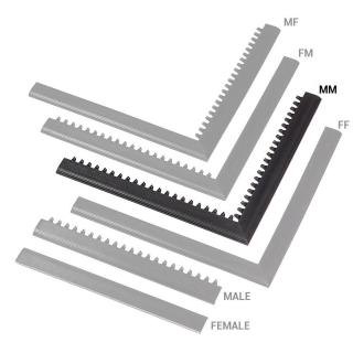 Černá náběhová hrana  samec  MF Safety Ramps D12/C1,2 Nitrile - 100 x 5 cm