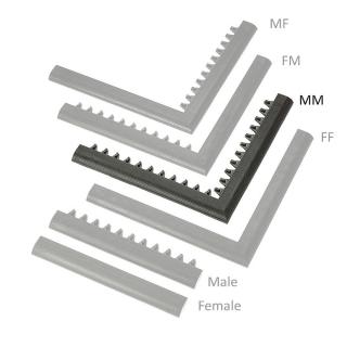 Černá náběhová hrana  samec  MF Safety Ramps D23/C23 - 100 x 6 cm