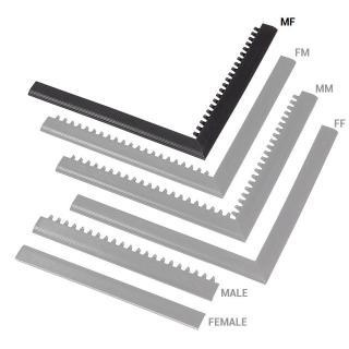 Černá náběhová hrana  samec   samice  MF Safety Ramps D12/C1,2 Nitrile - 100 x 5 cm