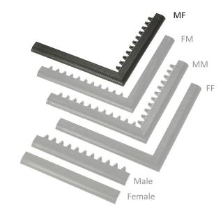 Černá náběhová hrana  samec   samice  MF Safety Ramps D23/C23 - 100 x 6 cm