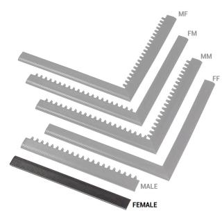 Černá náběhová hrana  samice  MF Safety Ramps D12/C1,2 Nitrile - 50 x 5 cm