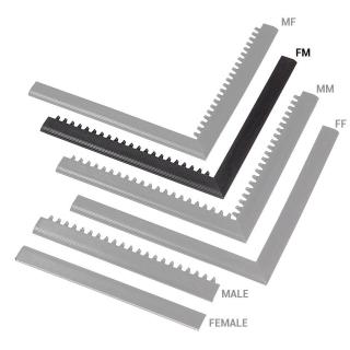 Černá náběhová hrana  samice   samec  MF Safety Ramps D12/C1,2 Nitrile - 100 x 5 cm