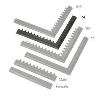 Černá náběhová hrana  samice   samec  MF Safety Ramps D23/C23 - 100 x 6 cm
