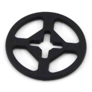 Černá plastová kotvící podložka FLOMA Stella Bord - průměr 16 mm - 100 ks