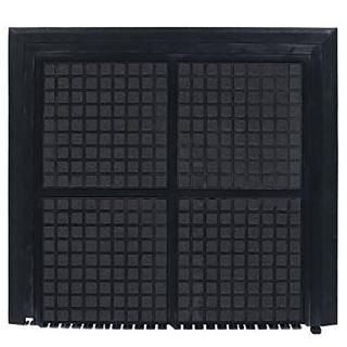 Černá podlahová protiúnavová rohož (okraj) - 101 x 111 x 1,9 cm