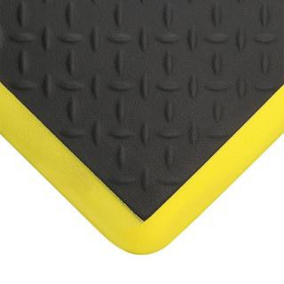 Černo-žlutá pěnová protiúnavová protiskluzová průmyslová rohož - 120 x 90 x 1,8 cm