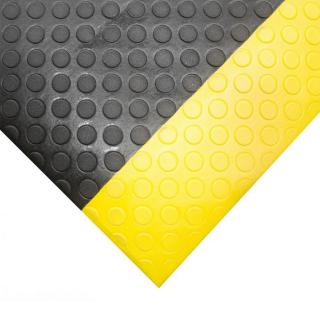 Černo-žlutá pěnová protiúnavová protiskluzová průmyslová rohož - 150 x 90 x 0,95 cm