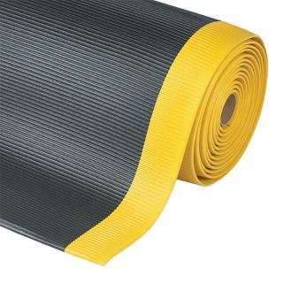 Černo-žlutá protiúnavová průmyslová rohož Crossrib, Sof-Tred - 91 x 60 x 1,27 cm