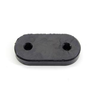 Černý gumový doraz na rampu FLOMA - 11,8 x 6 cm a tloušťka 1,7 cm