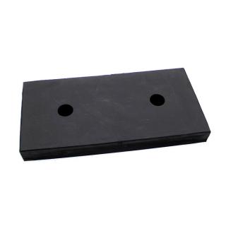 Černý gumový doraz na rampu FLOMA - 50 x 25 cm a tloušťka 5 cm