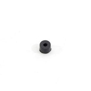 Černý gumový válcový doraz s dírou pro šroub FLOMA - průměr 1,2 cm x 0,8 cm