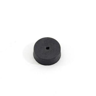 Černý gumový válcový doraz s dírou pro šroub FLOMA - průměr 3 cm x 1 cm