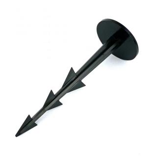 Černý plastový kotvící hřeb Pin - 10,5 cm - 50 ks