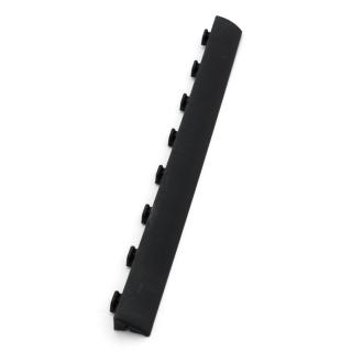 Černý plastový nájezd  samec  pro terasovou dlažbu Linea Striped - 58 x 5,6 x 2,5 cm