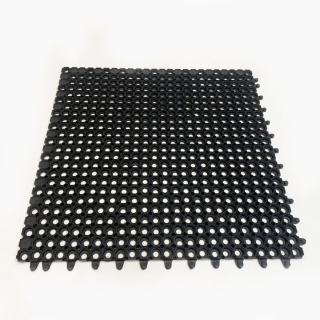 Gumová čistící venkovní modulová vstupní rohož na hrubé nečistoty FLOMA Honeycomb - 100 x 100 x 2,2 cm