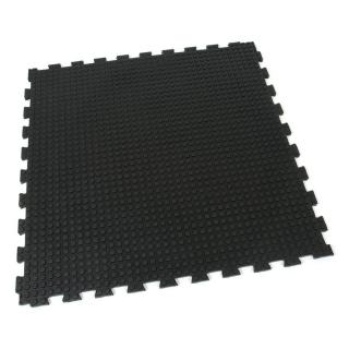 Gumová podlahová zátěžová rohož FLOMA Heavy Bubble - 100 x 100 x 1,6 cm