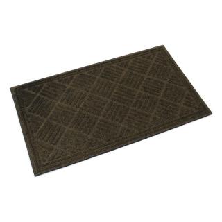 Hnědá textilní gumová čistící vstupní rohož FLOMA Parquet - 45 x 75 x 1,1 cm