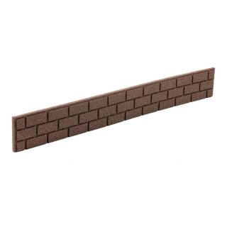 Hnědý gumový zahradní obrubník FLOMA Bricks - 120 x 2 x 9 cm
