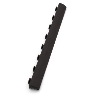 Hnědý plastový nájezd  samec  pro terasovou dlažbu Linea Woodenlike - 58 x 5,6 x 2,5 cm