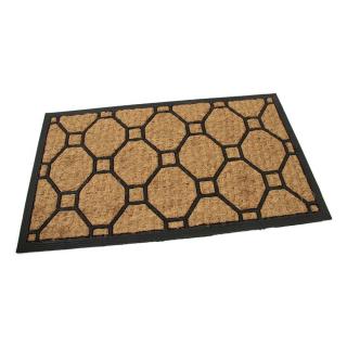 Kokosová čistící venkovní vstupní rohož FLOMA Squares - Rectangle - délka 45 cm, šířka 75 cm a výška 0,8 cm