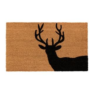 Kokosová vnitřní čistící vstupní rohož FLOMA Ruco Deer - 45 x 75 x 1,5 cm