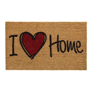 Kokosová vnitřní čistící vstupní rohož FLOMA Ruco I love home - 45 x 75 x 1,5 cm