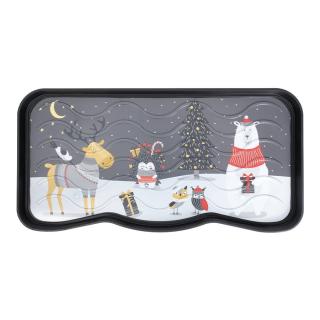 Plastový odkapávač na boty FLOMA Night Xmas Party - 38 x 75 x 2,1 cm