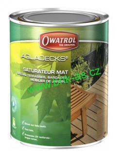 Termowood ošetřující nátěr na dřevo OWATROL AQUADECKS - TEAK 1l